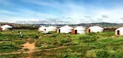 Ger camp -traditional Mongolian yurts