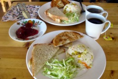 Breakfast at our camp