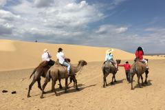 over the sand dunes in semi Gobi
